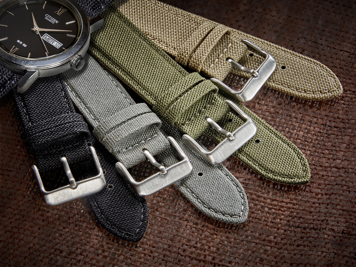 Cordura® Fabric Watchband with Water Resistant Leather Lining 421