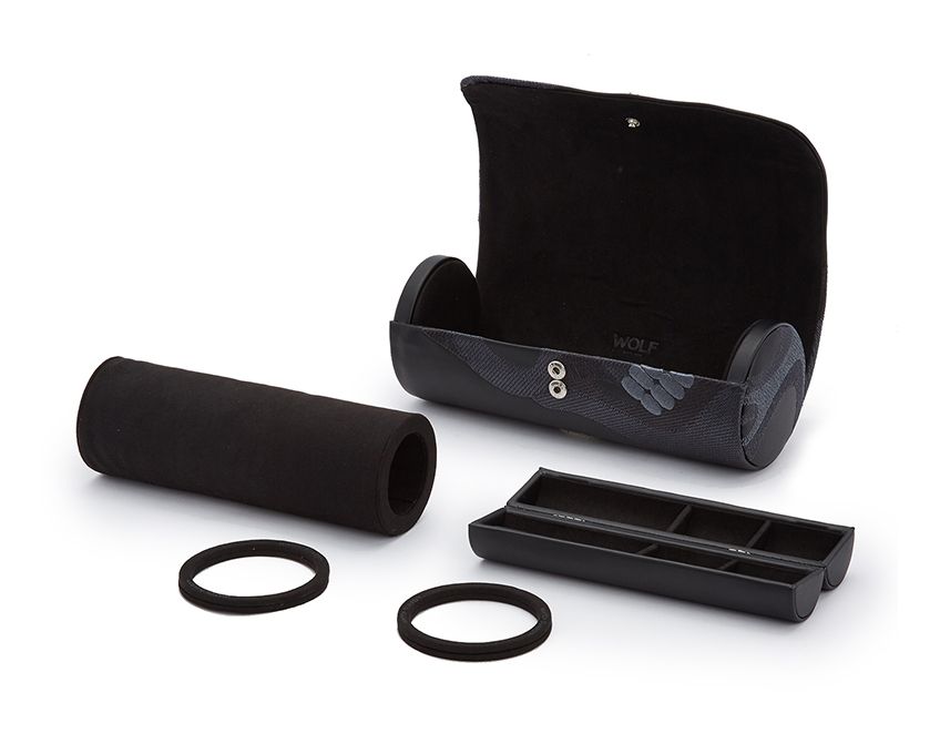 Memento Mori Triple Watch Roll Travel Case