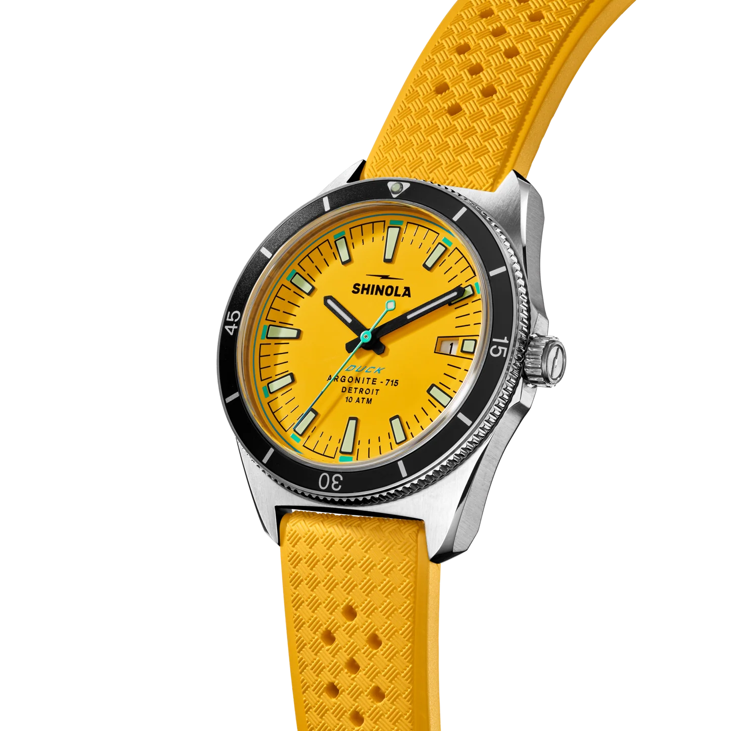 Shinola Duck Watch With Rubber Strap