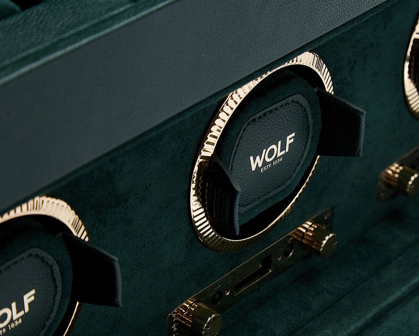 British Racing Triple Watch Winder With Storage