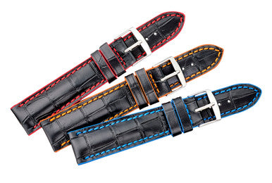 Fleurus Alligator Embossed Leather Watchband 934