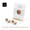 Lox 2 Pair English Earring Backs Silver and Gold (12pk)
