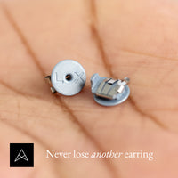 Lox 2 Pair English Earring Backs Silver and Gold
