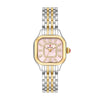 Michele Meggie High Shine Peony Diamond Dial Dual Tone Watch
