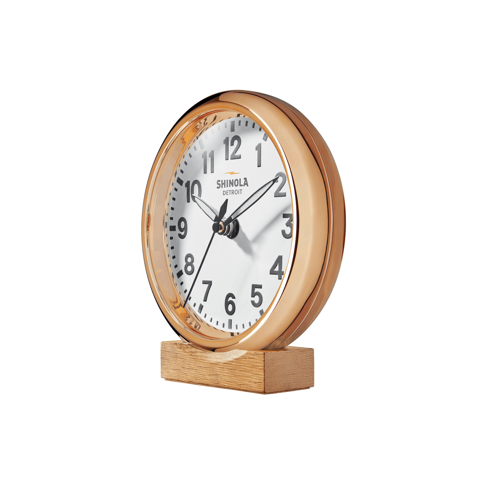 Shinola RunWell 6" Desk Clock