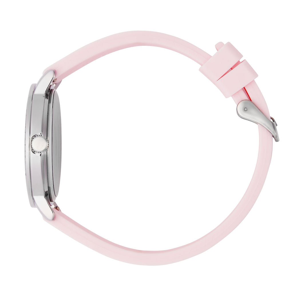 Brilliance Line Pink Crystal Heart Watch