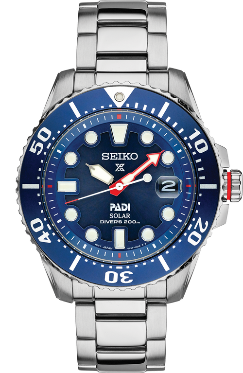 Seiko Prospex PADI Special Edition Solar Diver’s Watch Bold Blue Dial