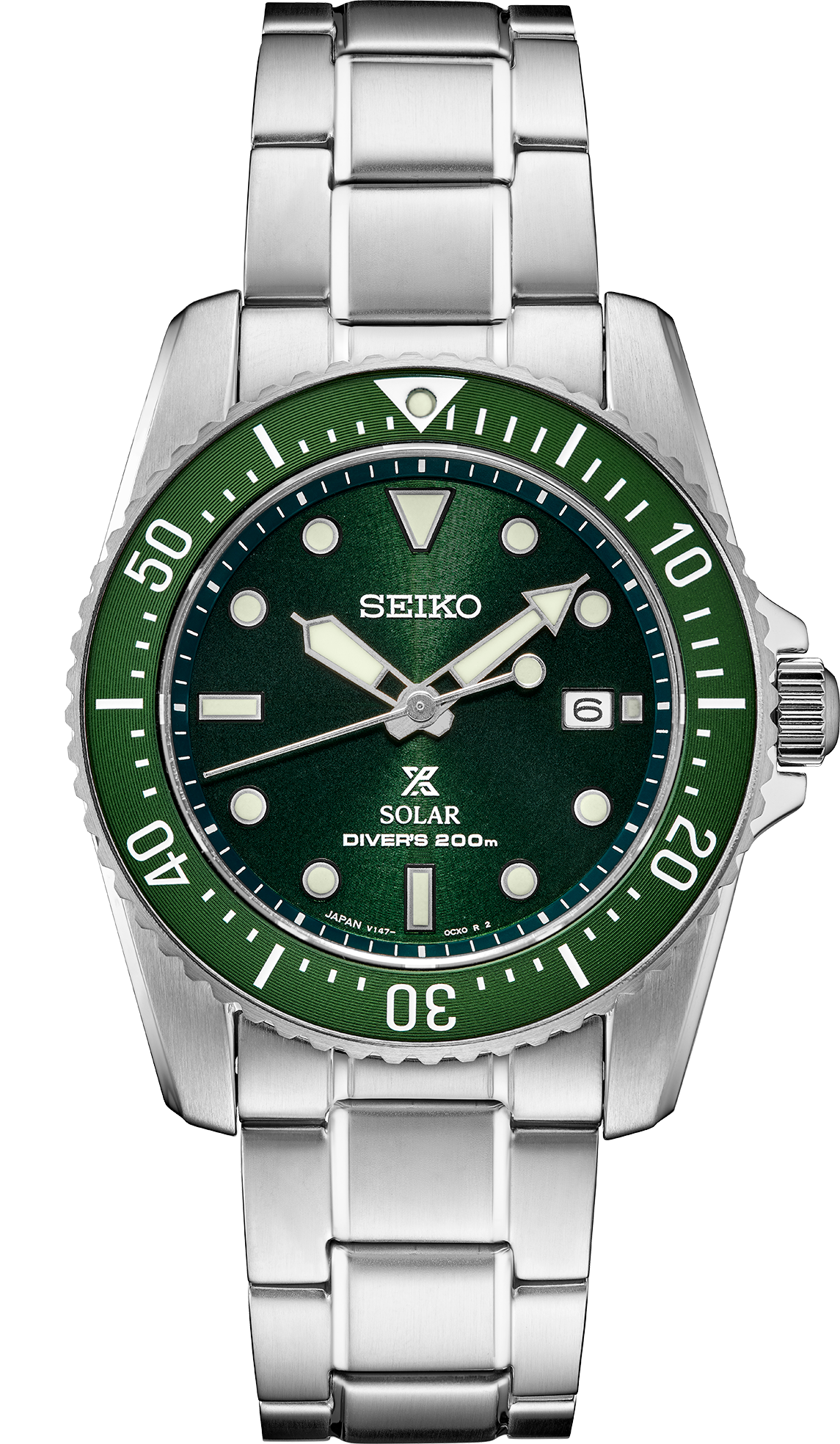 Seiko Prospex Solar Diver Green Sunray Dial