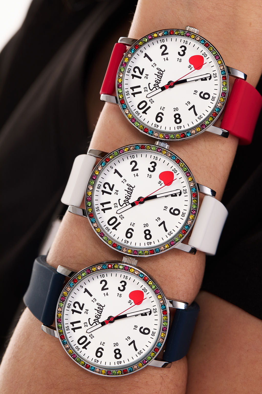 Brilliance Line Watch with Multi Color Crystalized Case