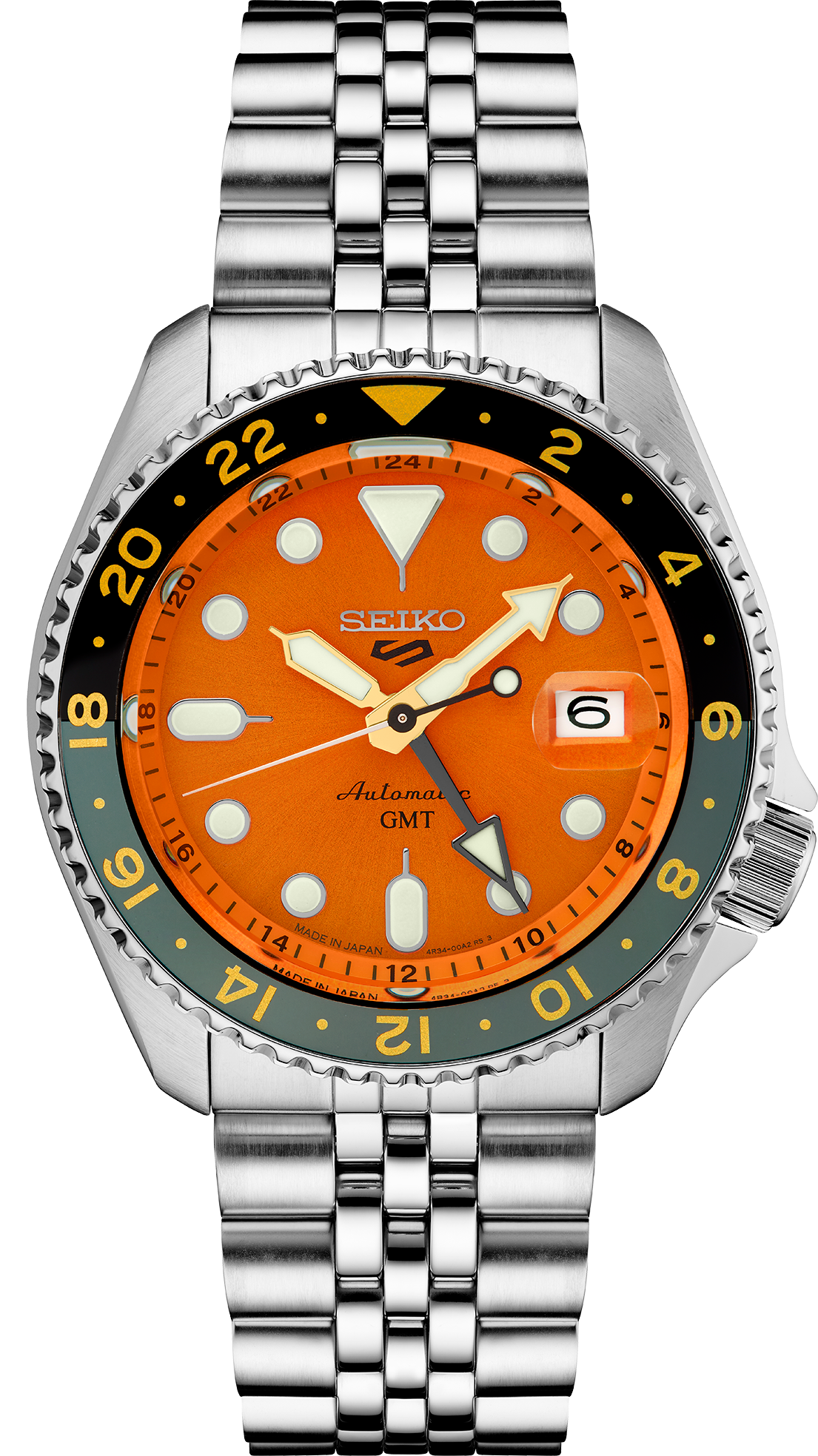Seiko 5 Sports SKX Sports Style GMT Series Orange Dial