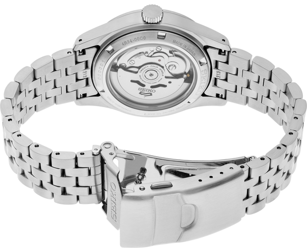Seiko 5 Sports Automatic GMT Watch with Silver-White Dial