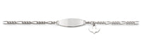 My First ID Bracelet with Plaque and Dove Charm Silver Tone