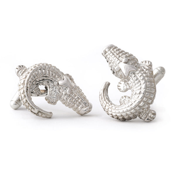 Sterling Silver Alligator Cuff Links