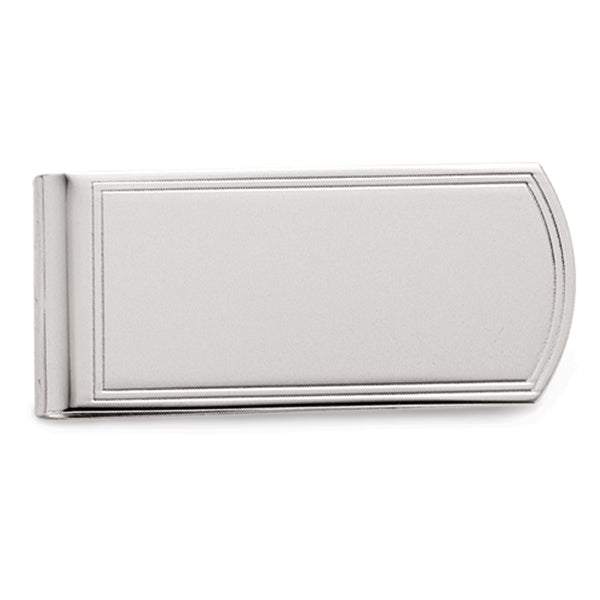 Sterling Silver Money Clip w/ Double Line Border