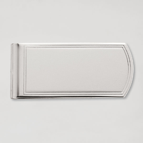 Sterling Silver Money Clip w/ Double Line Border