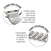 Twist-O-Flex™ Band Compatible For Use With The Apple Watch® 42mm (series 1-10 before 9/2024), 44/45mm (series 1-10)
