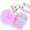 Fashion Case Protector With Decorative Pom Pom Fur Ball Compatible For Use With Apple AirPods®