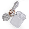 Fashion Case Protector With Decorative Bling Strap and Ball Compatible For Use With Apple AirPods®