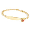 Ladies Stainless Steel ID bracelet w/ Engraveable Plaque and Dangling Medilog™ Charm