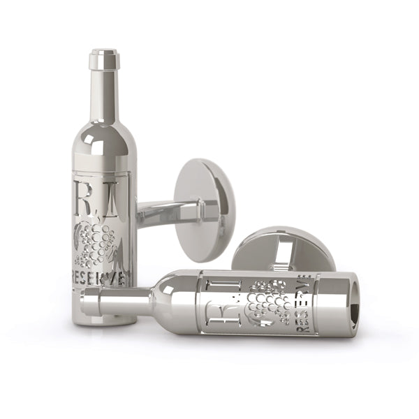 Sterling Silver Wine Bottle & Glass Set
