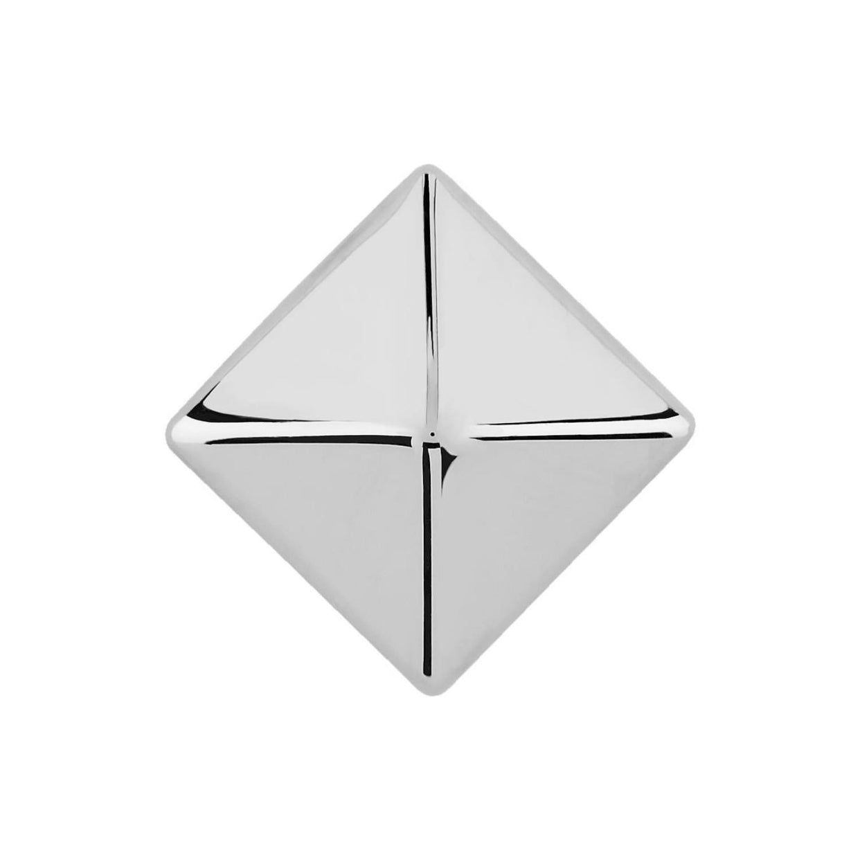 Sterling Silver 8mm Pyramid Post Earrings