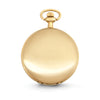 Speidel Classic Smooth Pocket Watch with 14" Chain, Gold Tone with White Dial in Gift Box, Engravable