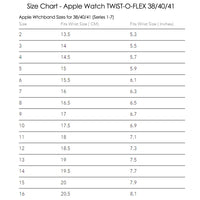 Twist-O-Flex™ Band Compatible For Use With The Apple Watch® 38/40/41mm (series 1-10), 42mm (series 10 after 9/2024)