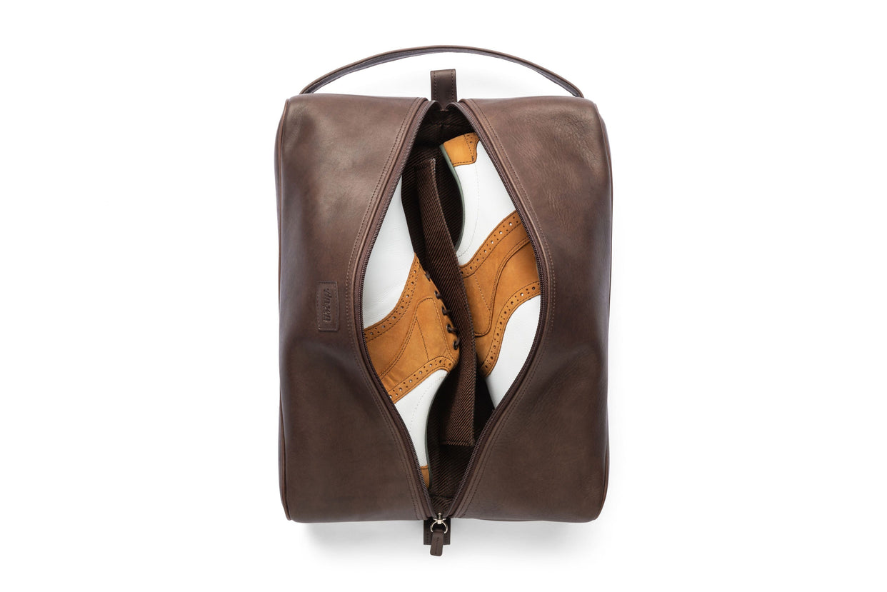 Classic Leather Shoe Bag, Essex Horween Leather In Brown Or Black