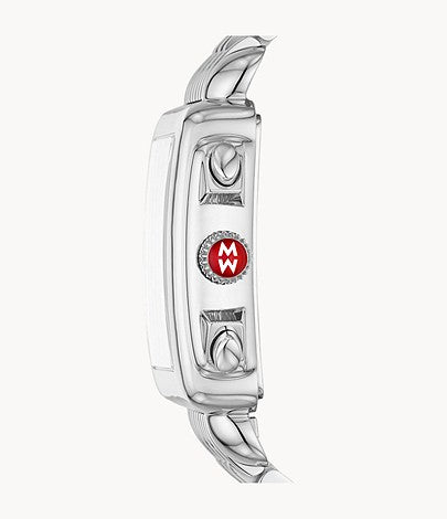MICHELE Watches Deco Stainless Diamond Watch (33mm)