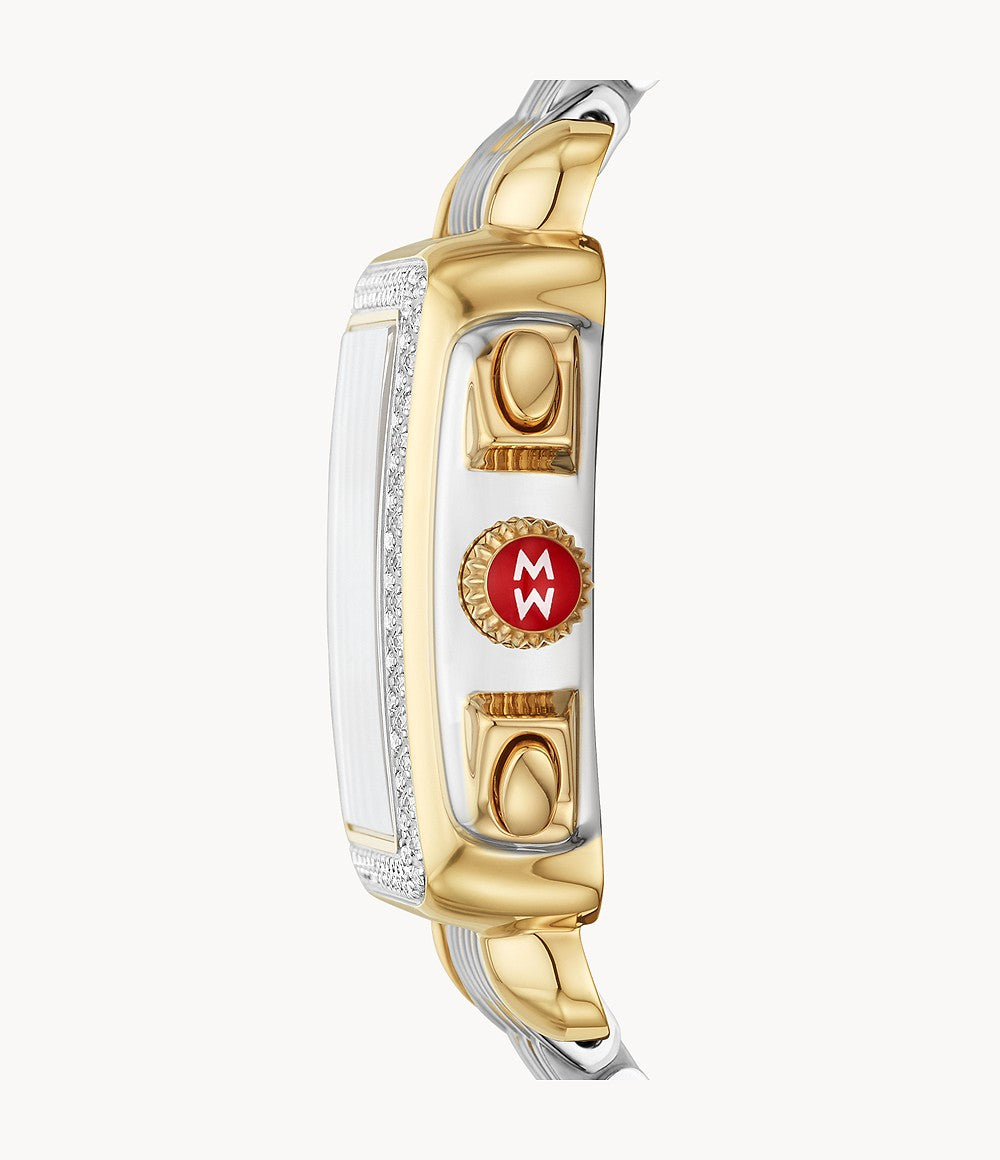 MICHELE Watches Deco Stainless Diamond Watch (33mm)