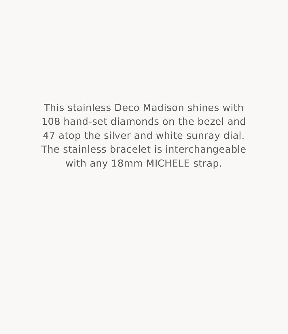 MICHELE Watches Deco Madison Diamond Dial Watch (31mm)