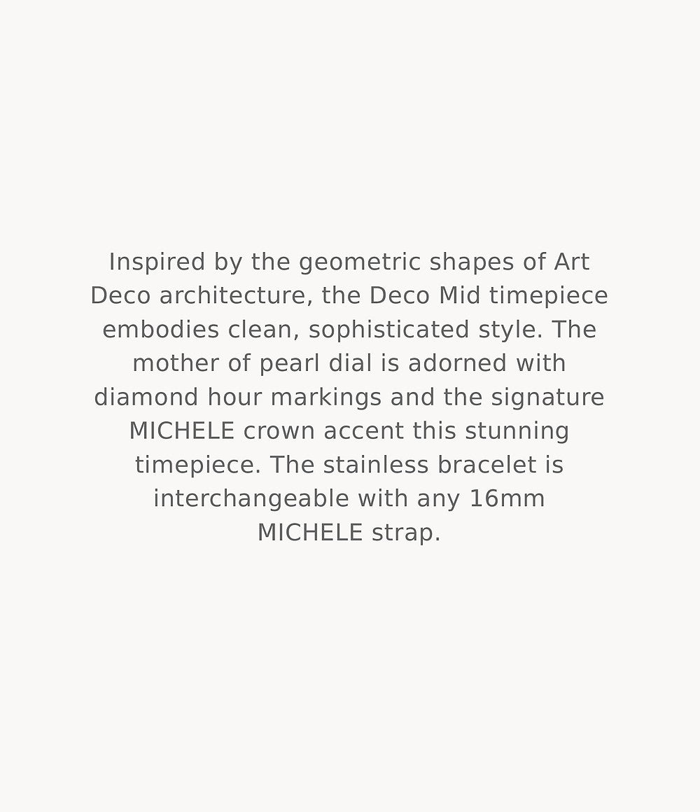 MICHELE Watches Deco Mid Diamond Dial Watch (29mm)