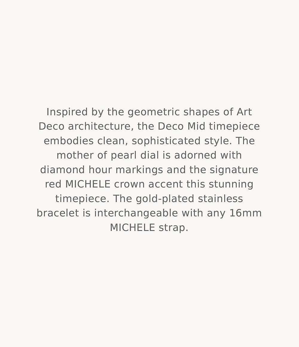 MICHELE Watches Deco Mid Diamond Dial Watch (29mm)