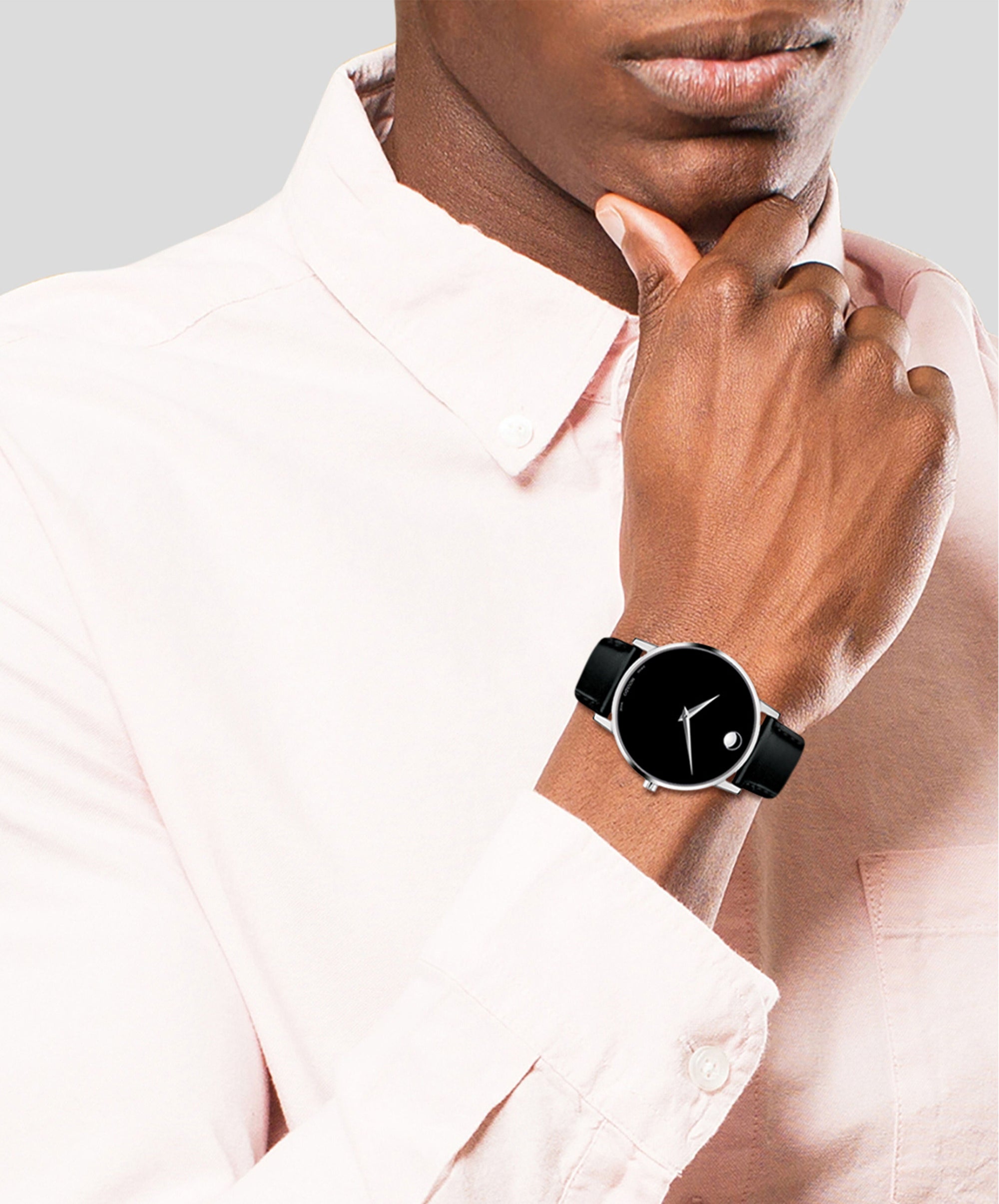 Movado museum classic black best sale