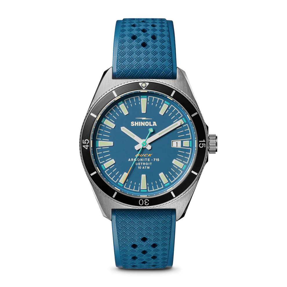 Shinola Duck Watch With Rubber Strap