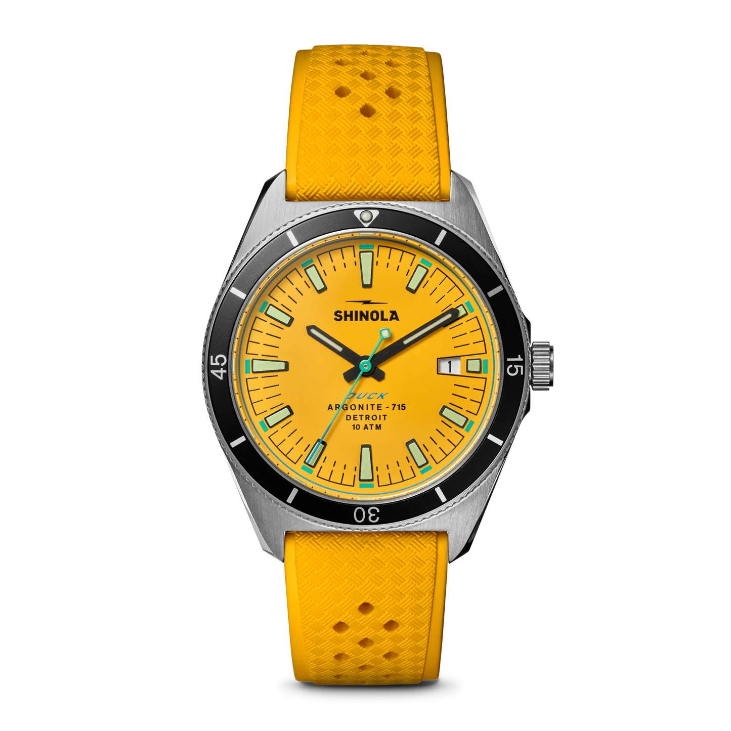 Shinola Duck Watch With Rubber Strap
