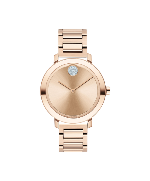 Movado bold rose gold womens watch hotsell