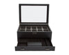 Axis 10 Piece Watch Box with Additional Storage Drawer