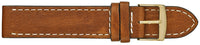 Fleurus Rustic Leather Watchband with Ecru Stitch  595