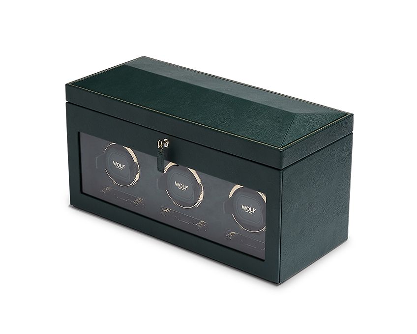 British Racing Triple Watch Winder With Storage