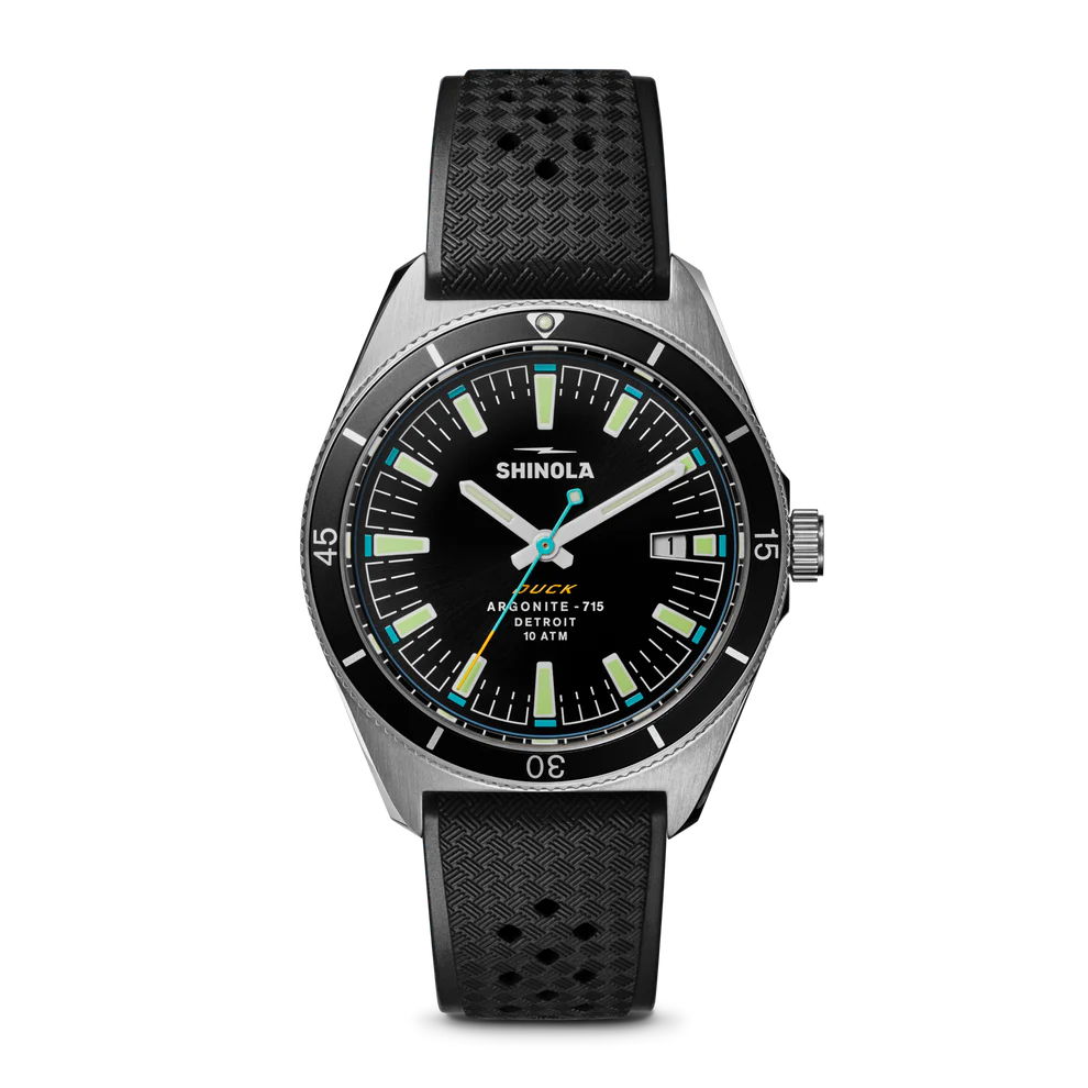 Shinola Duck Watch With Rubber Strap