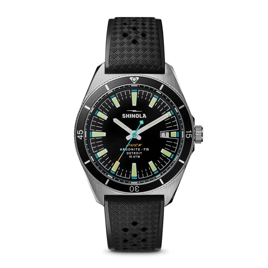 Shinola Duck Watch With Rubber Strap