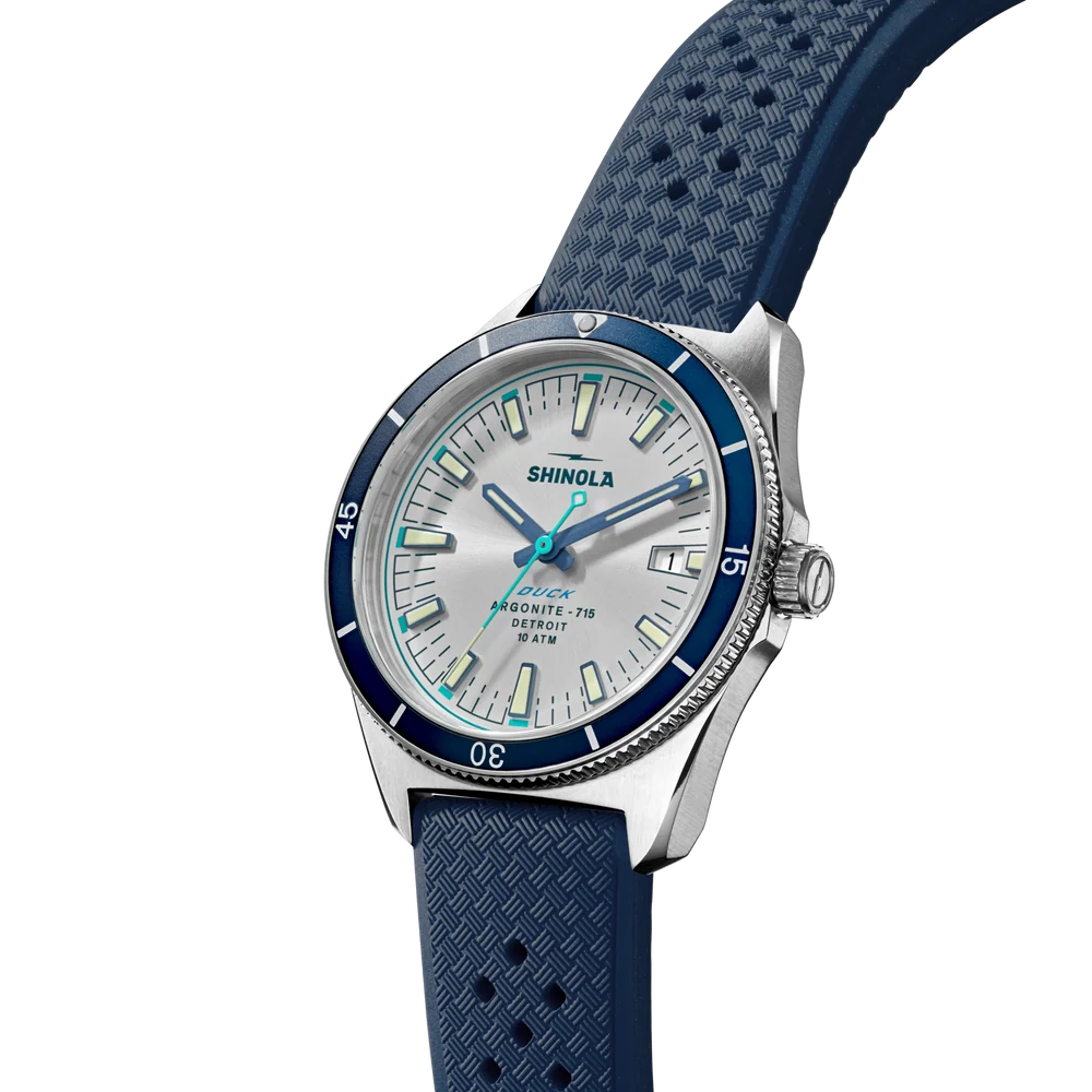 Shinola Duck Watch With Rubber Strap