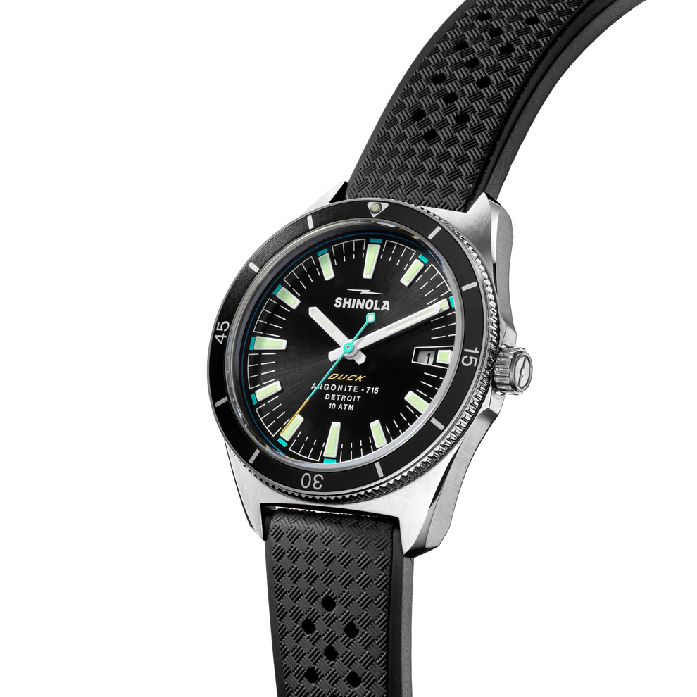 Shinola Duck Watch With Rubber Strap