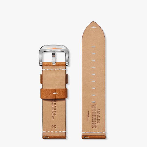 24 Largo Tan Aniline Latigo, Contrast, Railroad Classic, Polished Stainless Steel Buckle