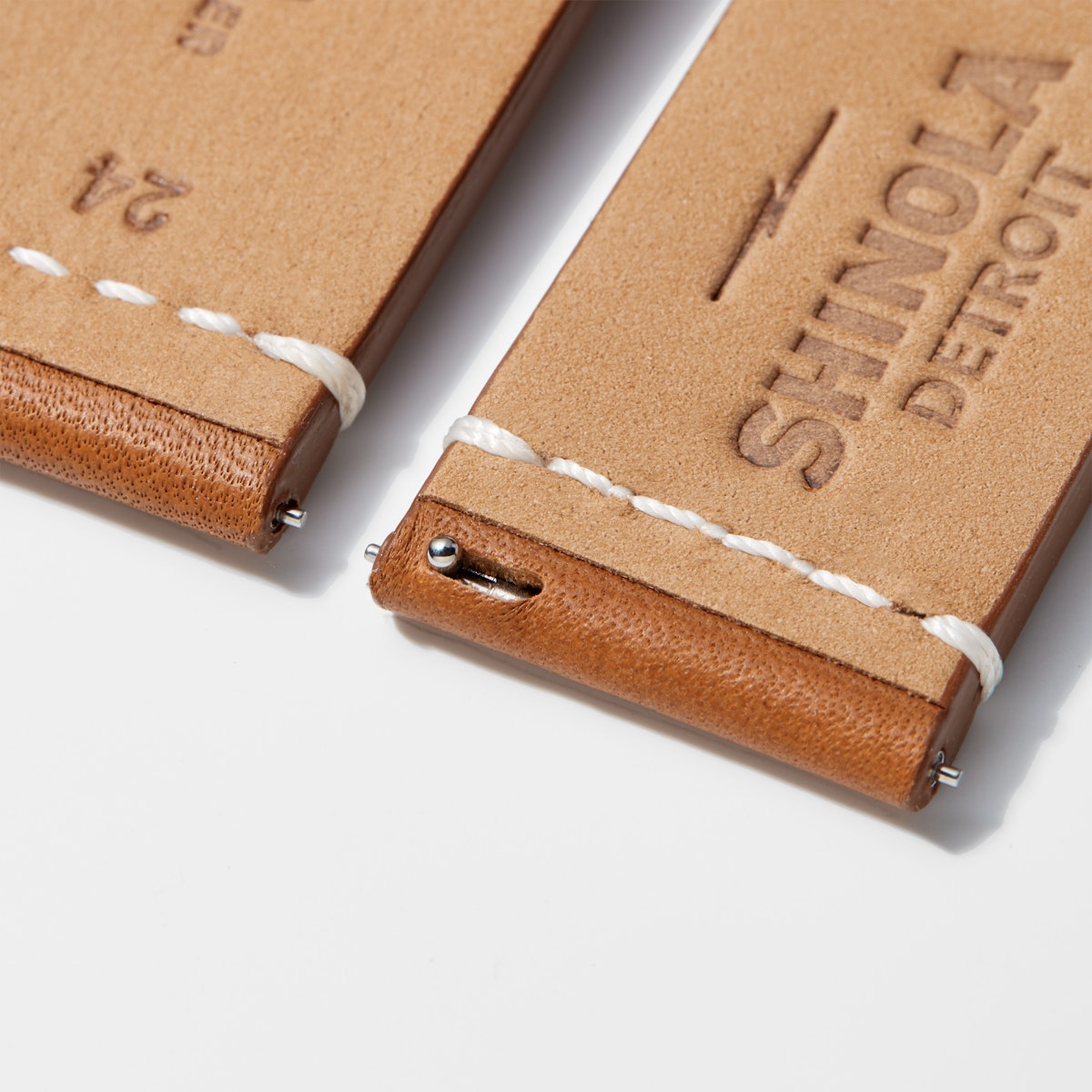 24 Largo Tan Aniline Latigo, Contrast, Railroad Classic, Polished Stainless Steel Buckle