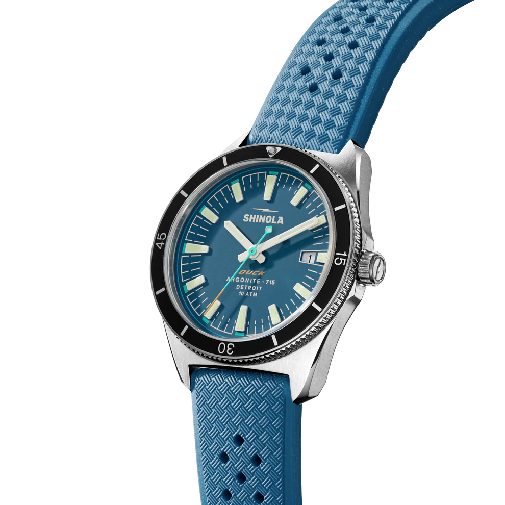 Shinola Duck Watch With Rubber Strap