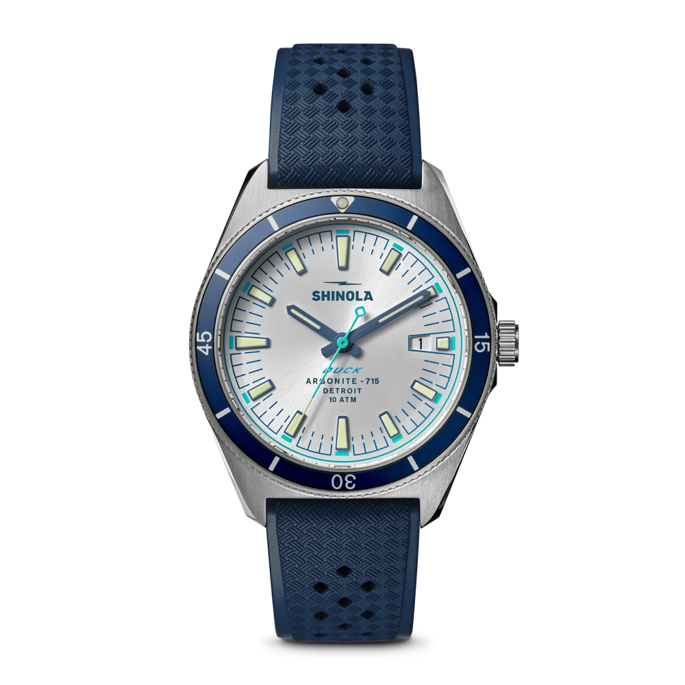Shinola Duck Watch With Rubber Strap