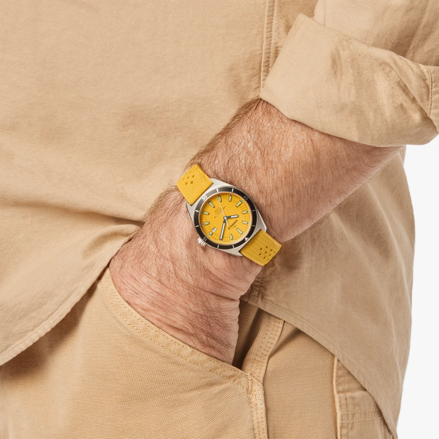 Shinola Duck Watch With Rubber Strap