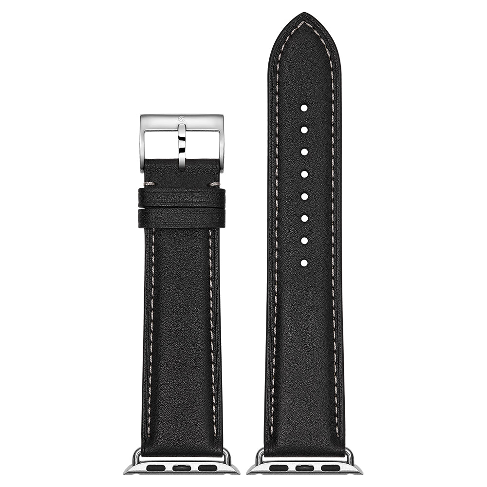 Speidel Genuine Barenia Leather Watchband for Use of The Apple Watch 38mm/40mm/41mm / Black